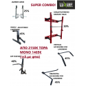 Foldable crossfit rack with jammer arms,vertical and horizontal accessories for landmine-dip station -single landmine
