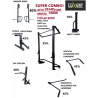 Wall Half Rack με Jammer arms-κάθετο και οριζόντιο αξεσουάρ για landmine-δίζυγο-μονό landmine-safety arms