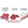 SUPER COMBO PU Captain America Dumbbells 195kg, 120kg set Plates and Barbells set 100kg