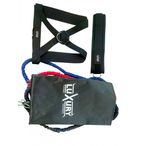 Set of 4 three-meter rubber bands, with vest and belt.